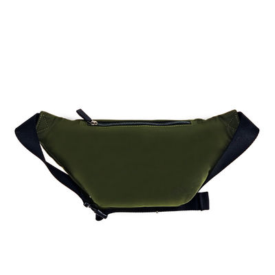 Green Color Fanny Hip Pack , Nylon Fanny Waist Bag Lightweight