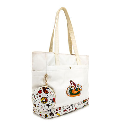 Customized Crossbody Sling Tote Bag , Digtal Printing Women Tote Handbag