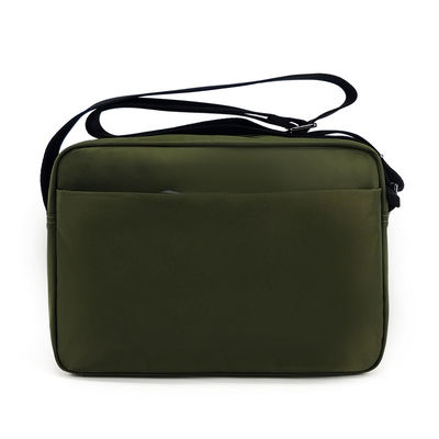 Customized Green Nylon Crossbody Bag Waterproof With Metal Accessories