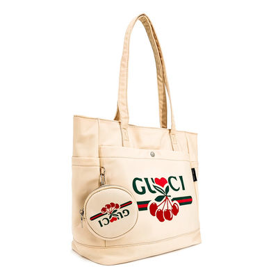 Canvas Digtal Printing Crossbody Tote Handbag With Coin Pouch