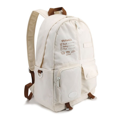 Beige Fashion School Bags Backpack Rucksack Casual Style 16.5 Inch Size