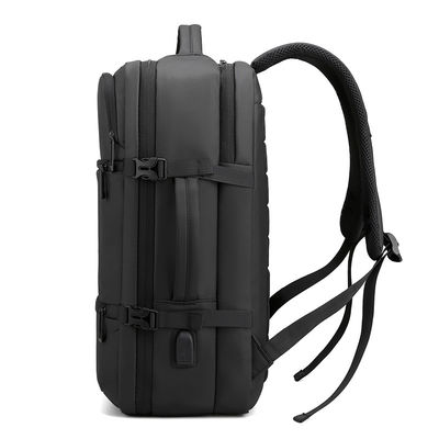 Customized Black Laptop Bag Backpacks With Zipper Closure Lightweight