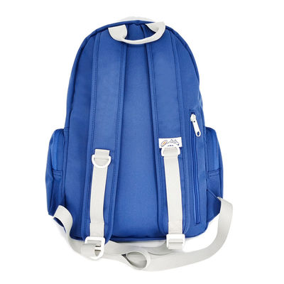 Soft Nylon Diaper Bag Backpack With 2 Exterior Pockets Blue Color