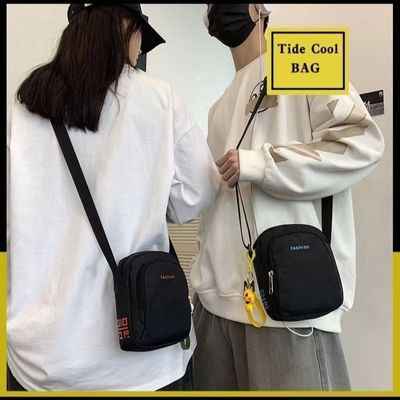 Customized Black Shoulder Crossbody Bags With Adjustable Strap Fabric Lining