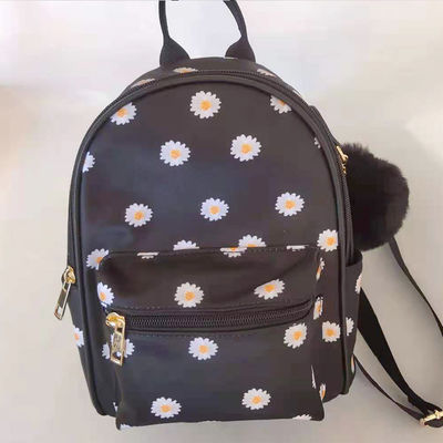 Canvas Fashionable Mini Backpacks With Exterior Zipper Pocket Unisex Style