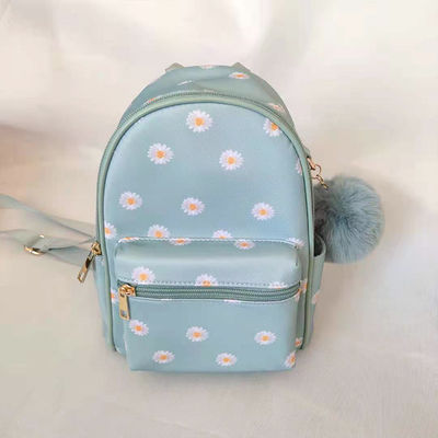 Small Blue Fashionable Laptop Bag Backpack With Zipper Closure