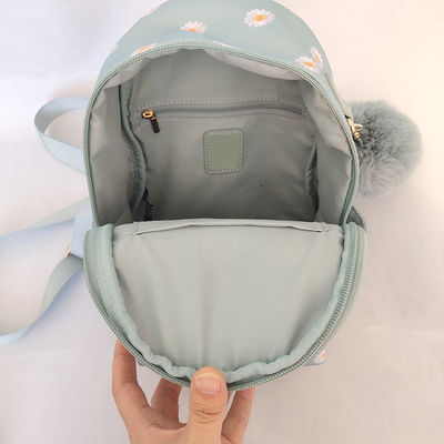 Small Blue Fashionable Laptop Bag Backpack With Zipper Closure