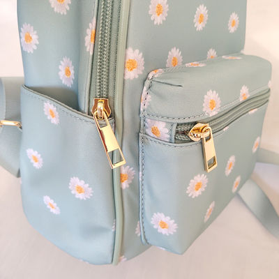 Small Blue Fashionable Laptop Bag Backpack With Zipper Closure