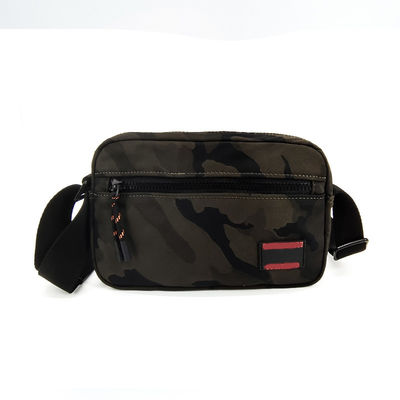 Customized Black Single Shoulder Bag , Cross Body Sling Bag With Adjustable Strap