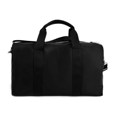 Customized Black Nylon Duffel Bag Water Resistant Multipurpose
