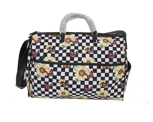 Water Resistant Nylon Duffel Bag With Adjustable Strap And Handle
