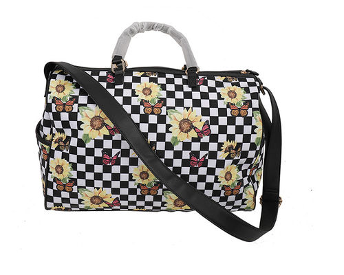 Water Resistant Nylon Duffel Bag With Adjustable Strap And Handle
