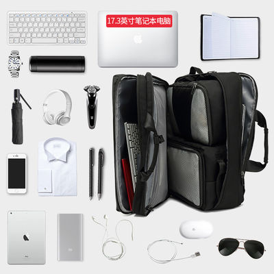 Unisex Computer Bag Backpacks , Black Laptop Rucksack Water Resistant