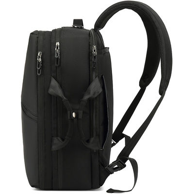 Unisex Computer Bag Backpacks , Black Laptop Rucksack Water Resistant