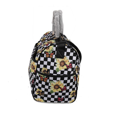 Durable Oval Shape Nylon Duffel Bag Water Resistant With 3 Pockets