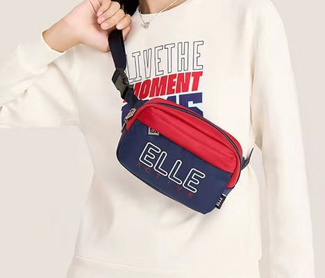 Unisex Heavy Duty Nylon Sling Bag With Zipper Closure Multifunctional