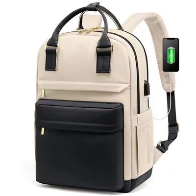 Unisex Casual Tote Backpack Bag Oxford Material With USB charge