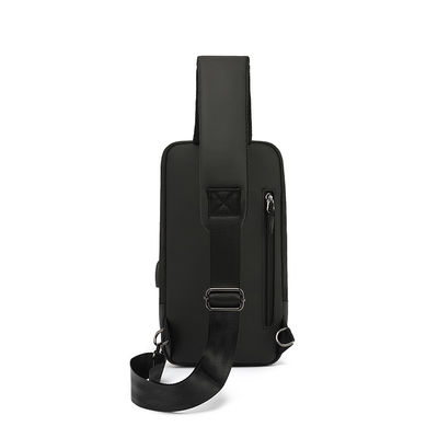 Custom Zipper Closure Casual Crossbody Bag With Black Grey Color