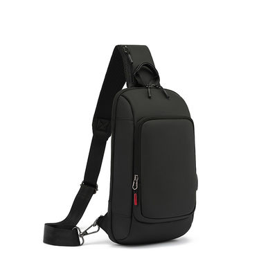 Black Casual Shoulder Crossbody Bags With Zipper Closure Polyester Lining