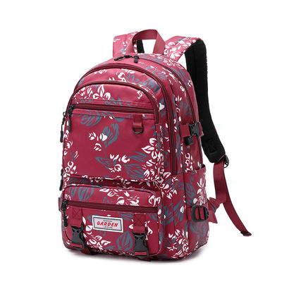 Soft Nylon Water Resistant Backpack With Zipper Closure Adjustable Straps