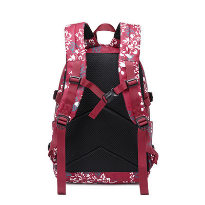 Soft Nylon Water Resistant Backpack With Zipper Closure Adjustable Straps
