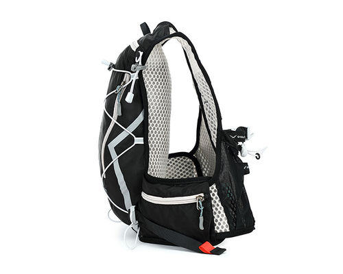 Black Lightweight Hiking Camping Bag Sports Cycling Backpack With Adjust Belt
