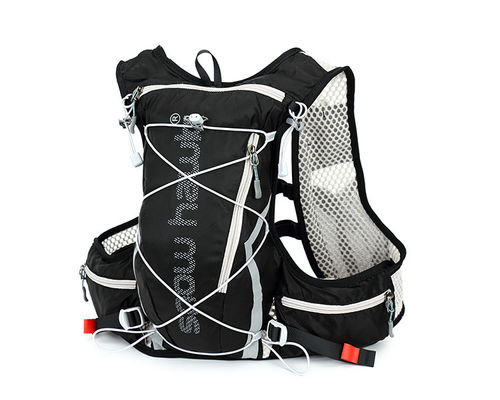 Black Lightweight Hiking Camping Bag Sports Cycling Backpack With Adjust Belt