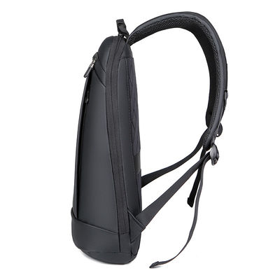 15.6inch black no logo unique laptop backpack EVA padded back