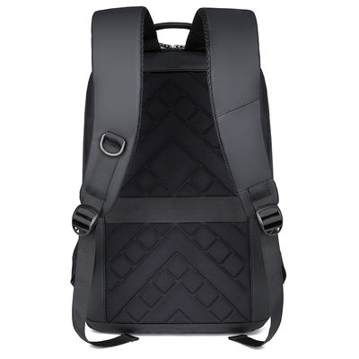 15.6inch black no logo unique laptop backpack EVA padded back